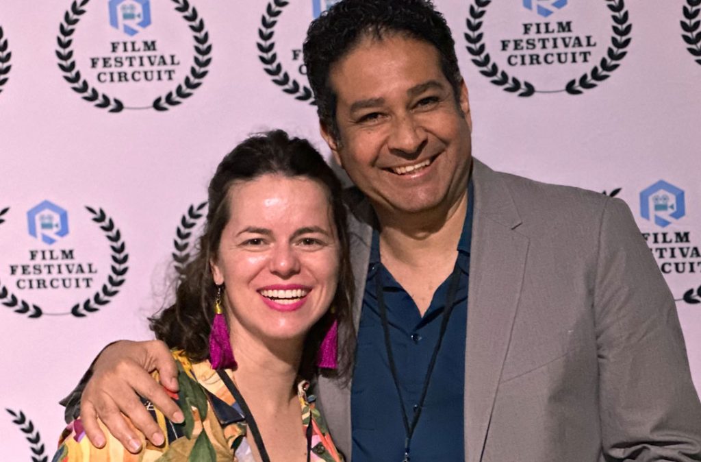 Director Edgar Garcia Chavez and friend at the Oregon Short Film Festival