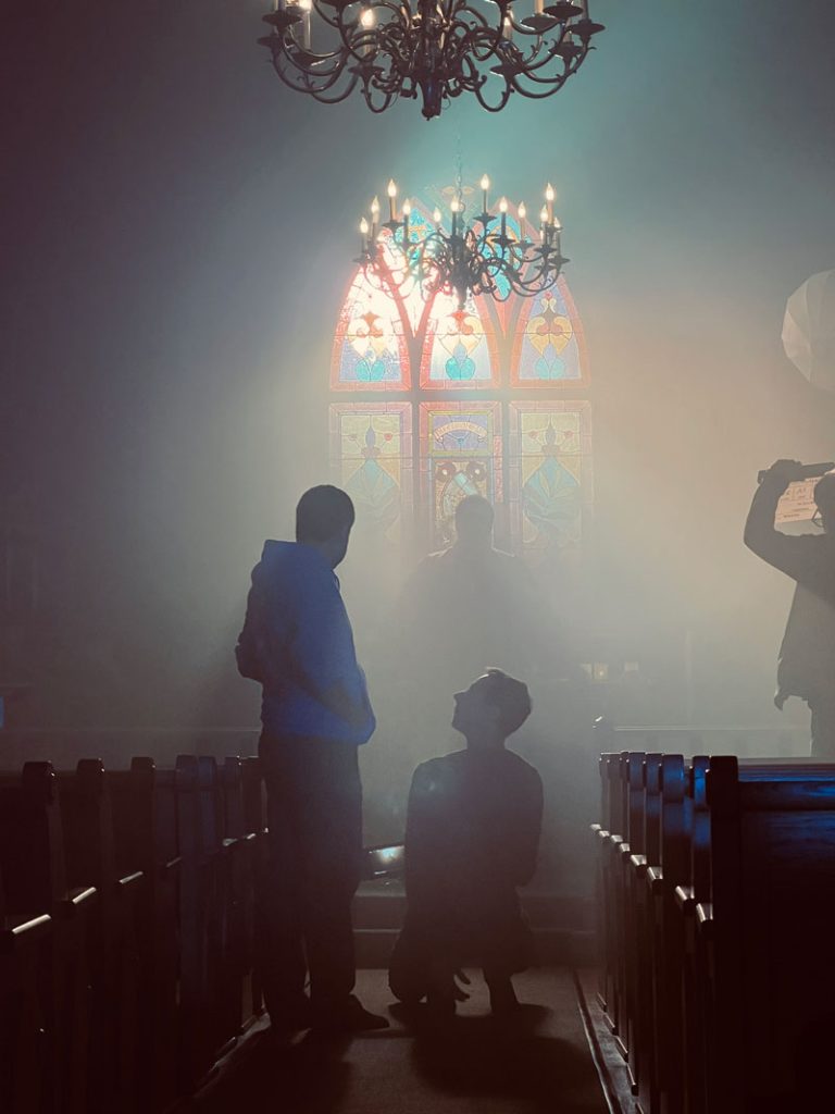 Director Edgar Garcia Chavez and Cinematographer Matt Wolcott at Oaks Pioneer Church