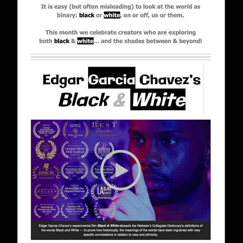 Milestone Films November 2021 Newsletter