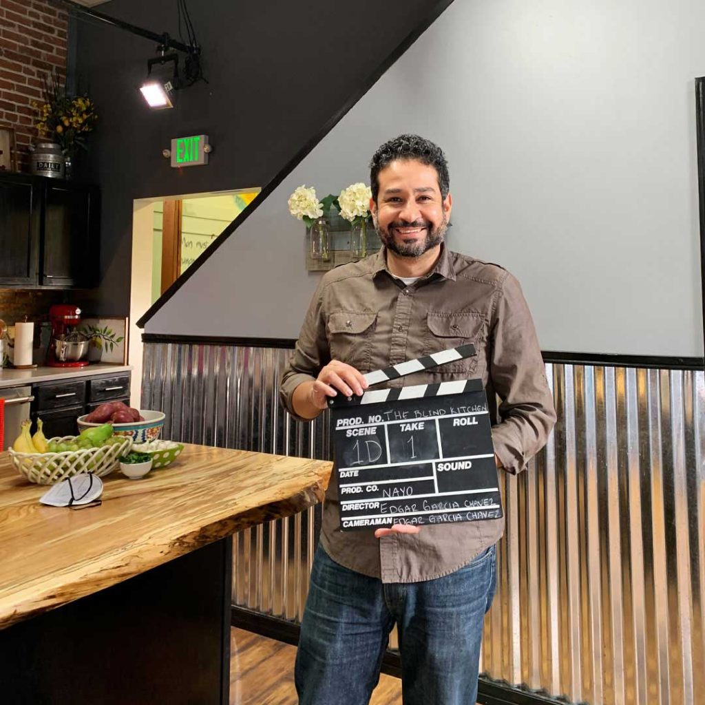 Edgar Garcia Chavez directing a video for The Blind Kitchen